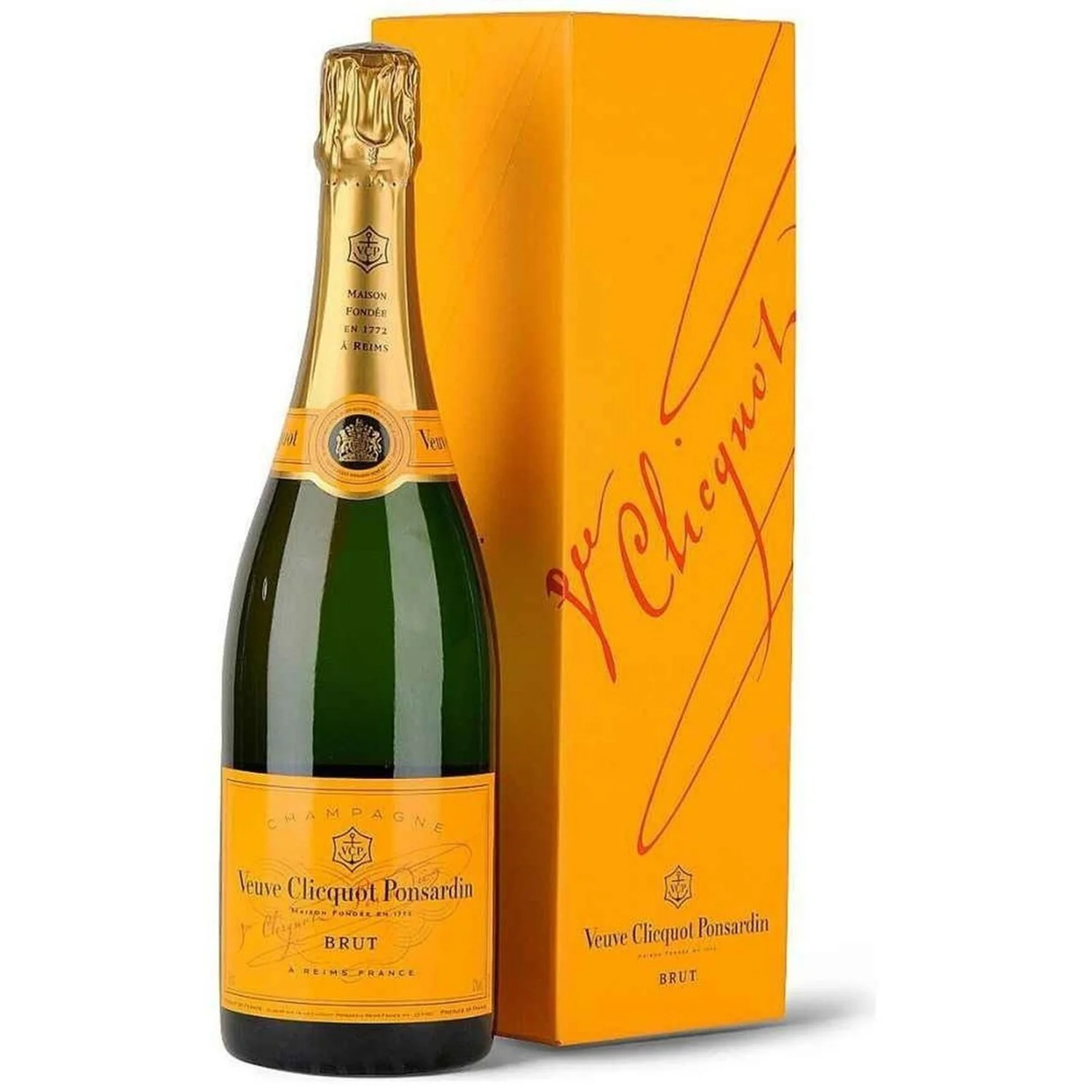 Veuve Clicquot Brut champagne bottle at Five Star Liquor in Crown Point