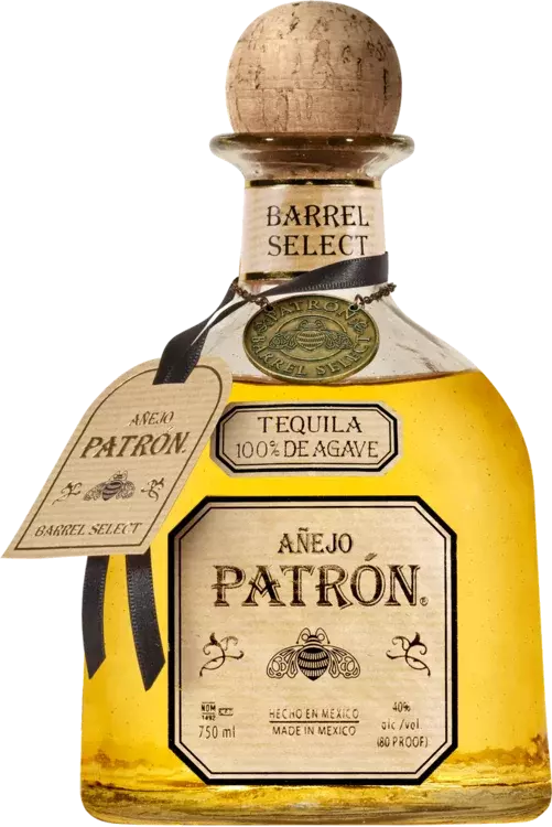 Patron Anejo tequila bottle at Five Star Liquor in Crown Point